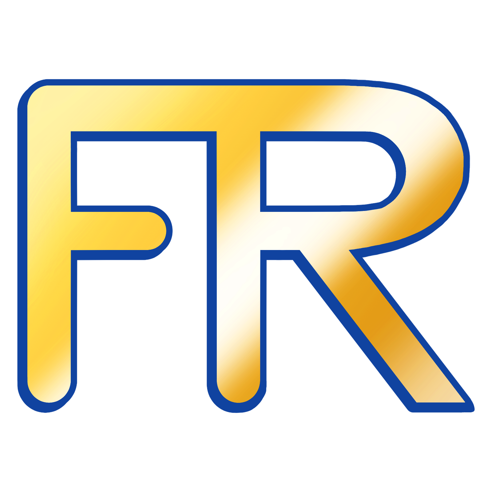Felicia Rondo logo, consisting of a shiny interconnecting golden ‘F’ and ‘R.’