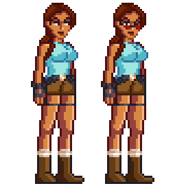 Two Lara Croft sprites together. Click through to its dedicated webpage for a more detailed description.